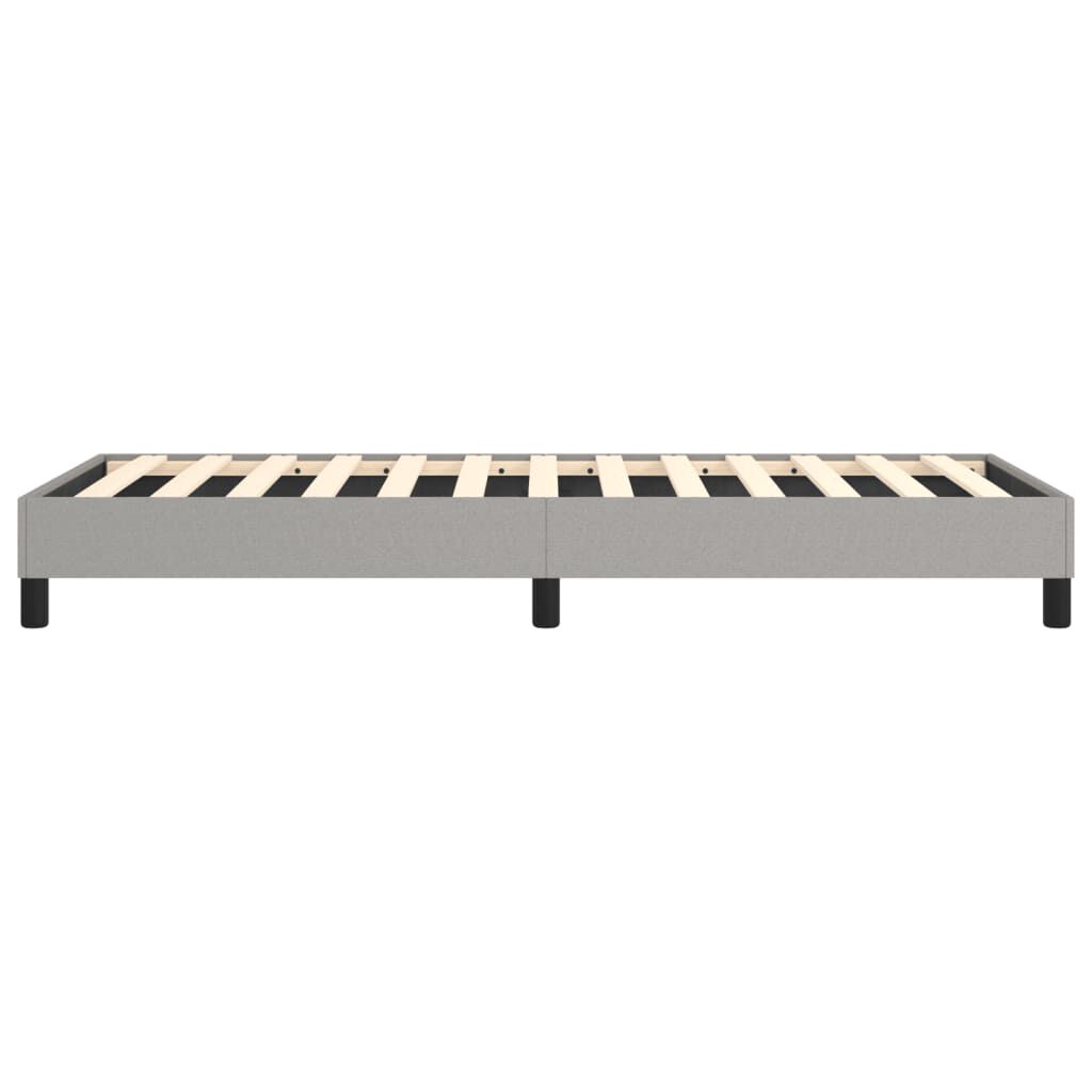 vidaXL Bed Frame without Mattress Light Grey Twin XL Fabric (US Only)