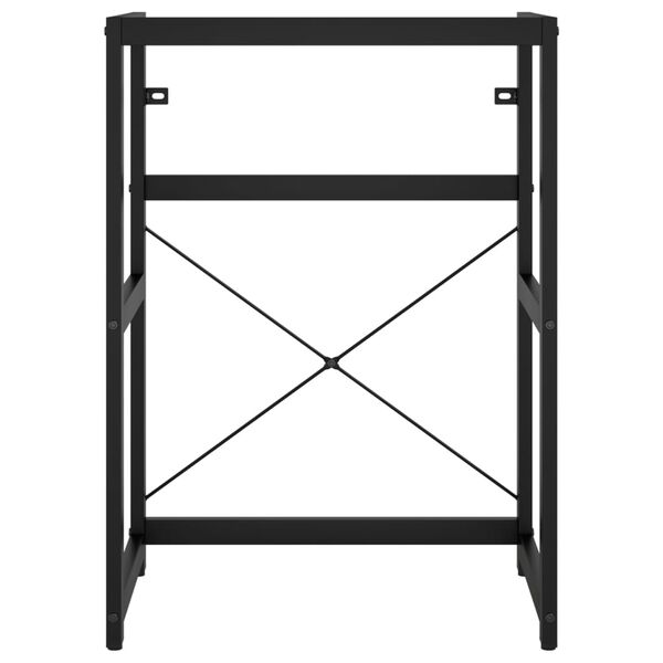 vidaXL Bathroom Washbasin Frame Black 59x38x83 cm Iron