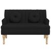 vidaXL Bench with Cushions Black 113x64.5x75.5 cm Fabric