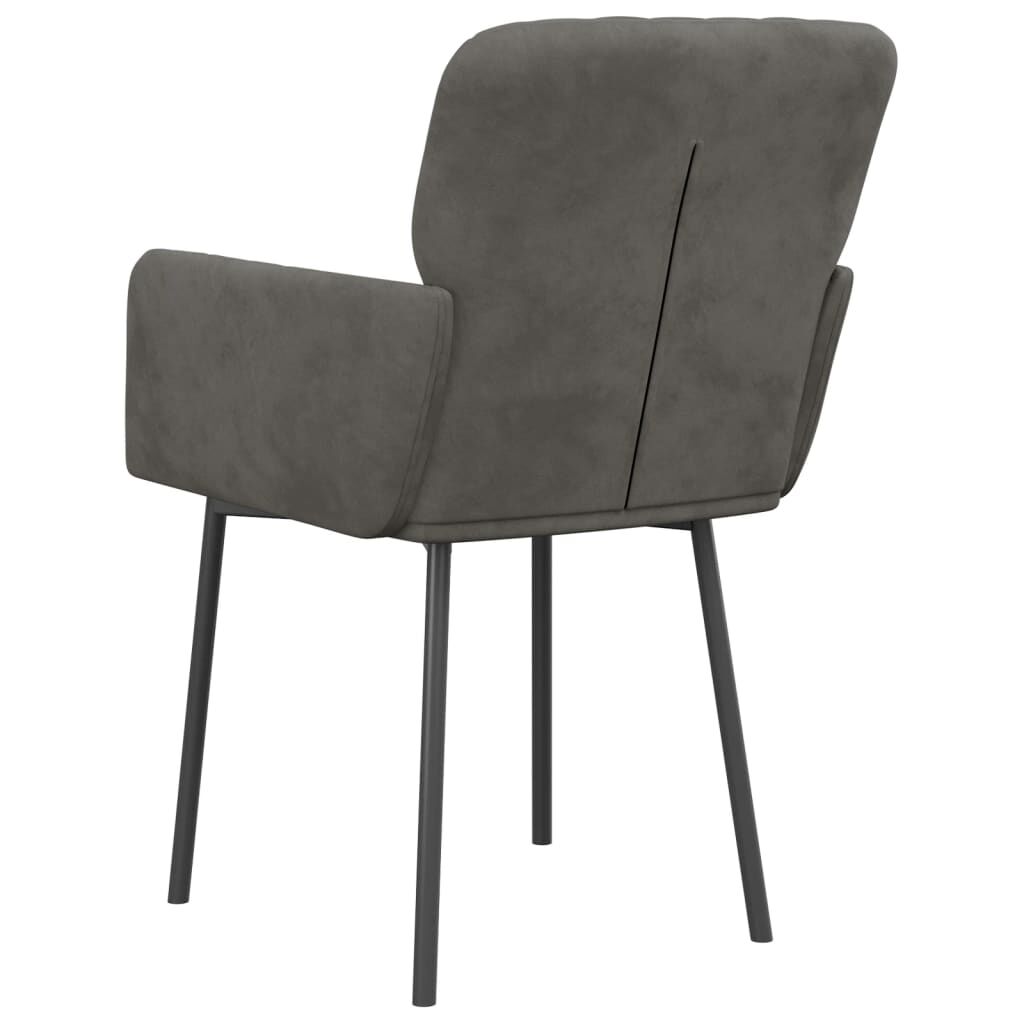 vidaXL Dining Chairs 2 pcs Dark Grey Velvet