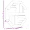 vidaXL Table Top 60x60x2.5 cm Octagonal Solid Wood Teak