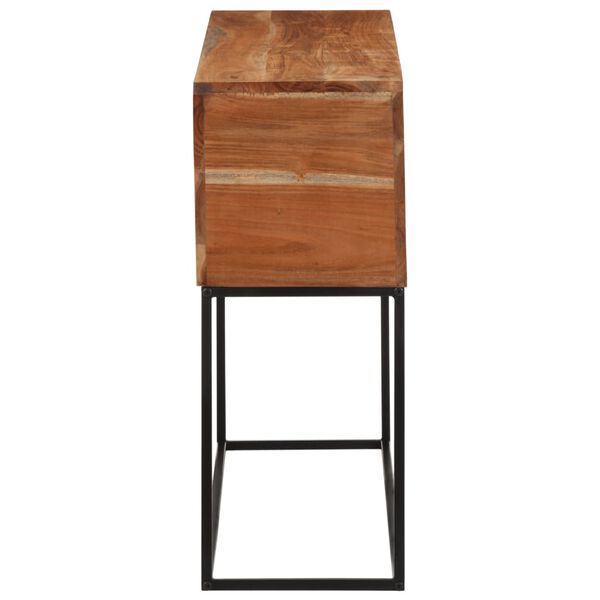 vidaXL Console Table 110x30x75 cm Solid Wood Acacia and Iron