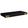 vidaXL Floating Wall Shelf High Gloss Black 50x23x3.8 cm MDF