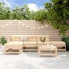 vidaXL 6 Piece Garden Lounge Set Solid Wood Pine