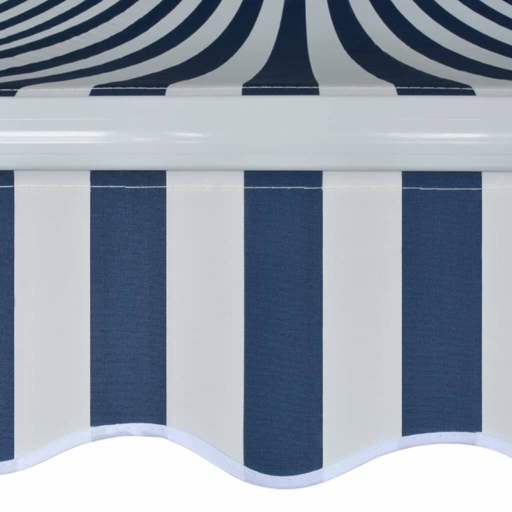 vidaXL Folding Awning Manual Operated 500 cm Blue/White