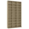vidaXL CD Cabinet Sonoma Oak 102x23x177.5 cm Engineered Wood