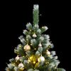 vidaXL Artificial Hinged Christmas Tree 150 LEDs & Ball Set 150 cm