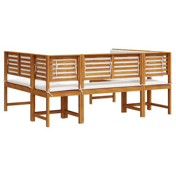 vidaXL Garden Bench Set 5 pcs Brown Solid acacia wood