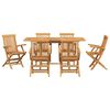 vidaXL Garden Dining Set 7 pcs Brown 160 x 80 x 75 cm Solid teak wood