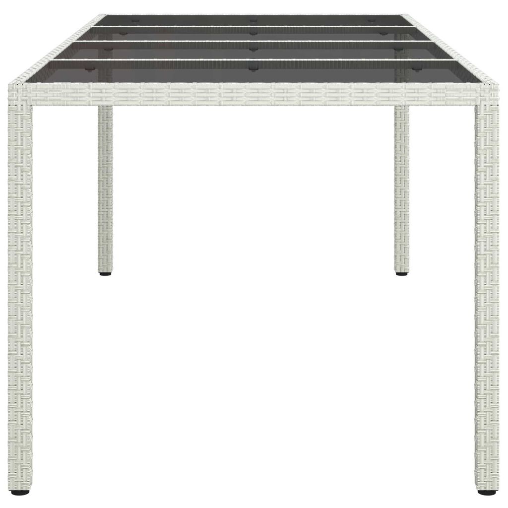 vidaXL Garden Dining Table White 190x90x75 cm Poly Rattan