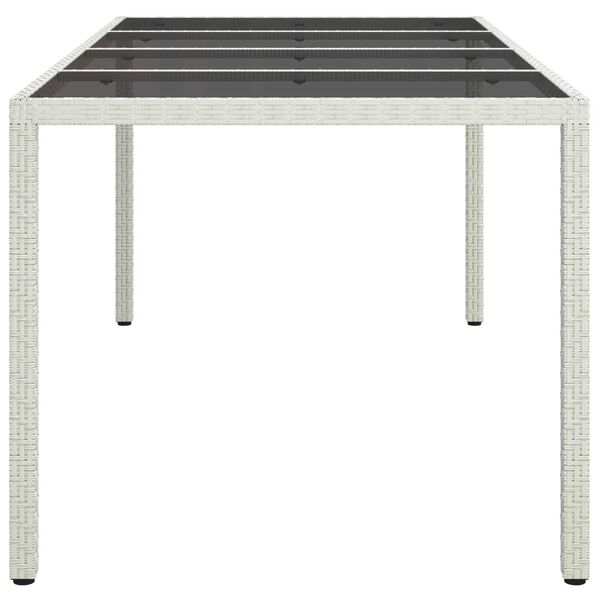vidaXL Garden Dining Table White 190x90x75 cm Poly Rattan