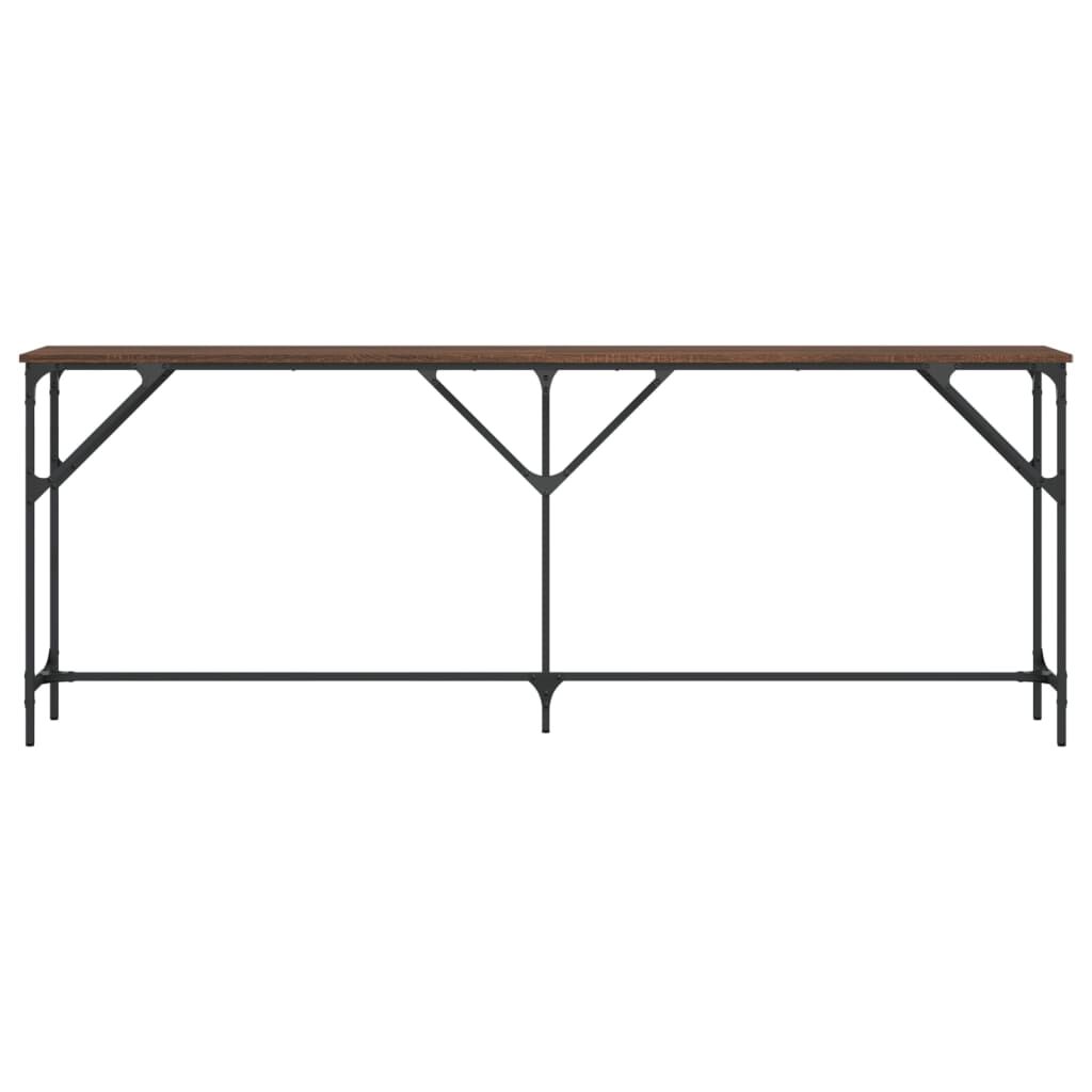 vidaXL Console Table Brown Oak 200x29x75 cm Engineered Wood
