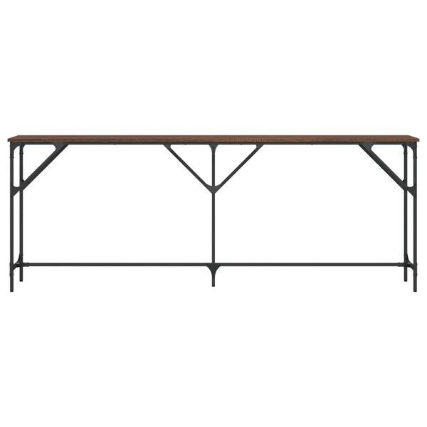 vidaXL Console Table Brown Oak 200x29x75 cm Engineered Wood
