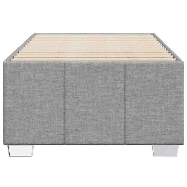 vidaXL Bed Frame without Mattress Light Grey Twin Fabric