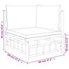 vidaXL Garden Corner Sofa with Cream White Cushions Bamboo