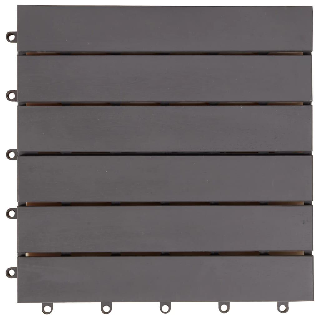 vidaXL Decking Tiles 20 pcs Grey Wash 30x30 cm Solid Acacia Wood