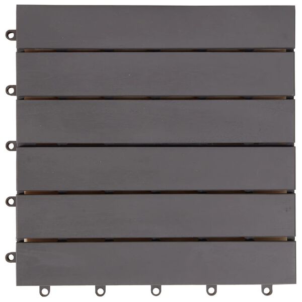 vidaXL Decking Tiles 20 pcs Grey Wash 30x30 cm Solid Acacia Wood