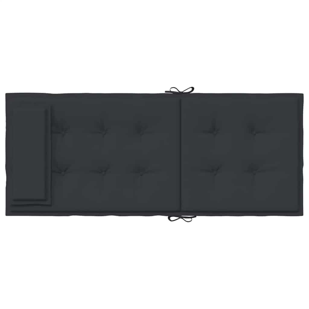vidaXL Highback Chair Cushions 4 pcs Black Oxford Fabric