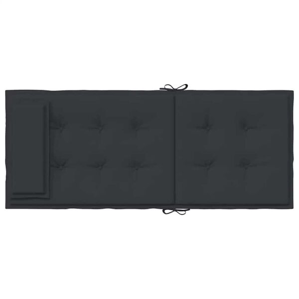vidaXL Highback Chair Cushions 4 pcs Black Oxford Fabric