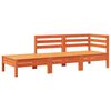 vidaXL Garden Sofa with Cushions and Footstool Solid Wood Pine