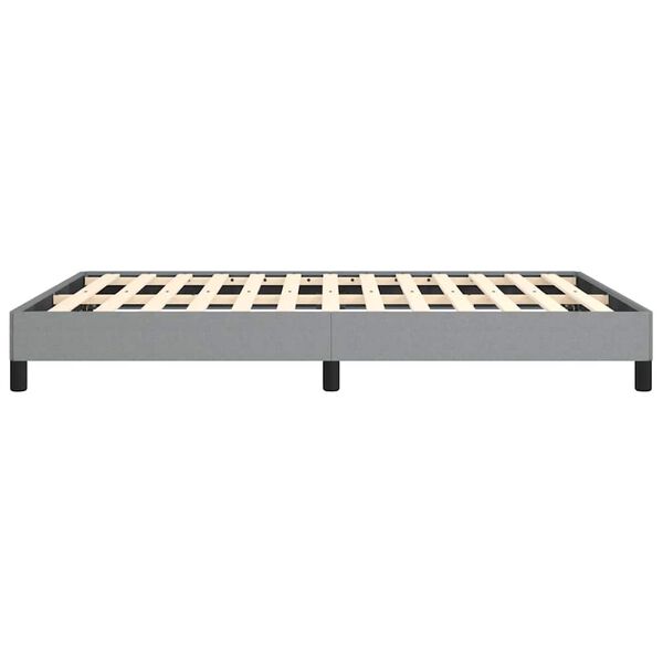 vidaXL Bed Frame without Mattress Light Grey 137x190 cm Full Fabric