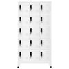 vidaXL Locker Cabinet White 90x40x180 cm Steel