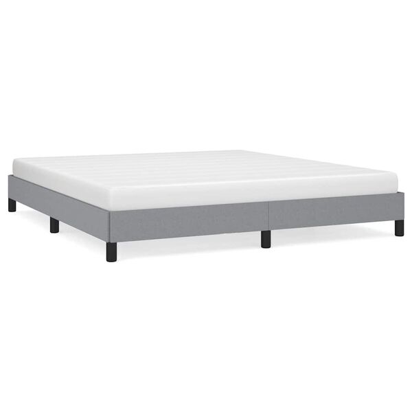 vidaXL Bed Frame without Mattress Light Grey California King Fabric