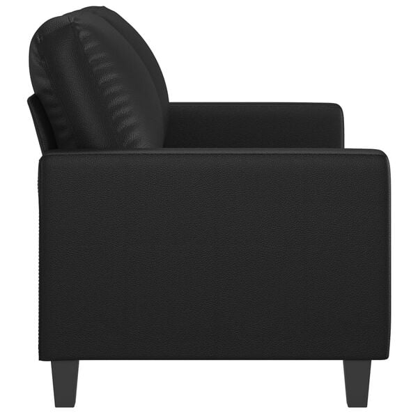 vidaXL 2-Seater Sofa Black 120 cm Faux Leather