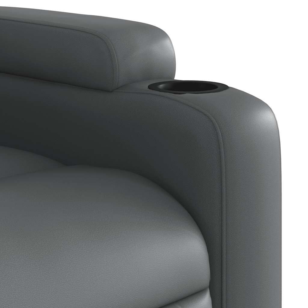 vidaXL Stand up Recliner Chair Grey Faux Leather
