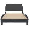 vidaXL Bed Frame "Dover" Black 100x203 cm Faux Leather