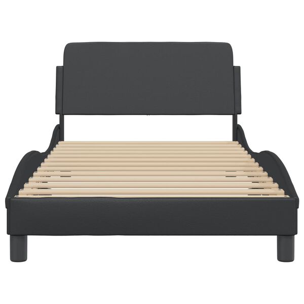 vidaXL Bed Frame "Dover" Black 100x203 cm Faux Leather