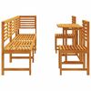 vidaXL Garden Bistro Set 6 pcs Brown Solid Acacia Wood