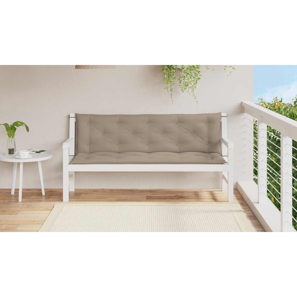 vidaXL Garden Bench Cushion Taupe 150x(50+50)x7cm Oxford Fabric