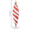 vidaXL Christmas Tree Decoration 40 pcs Red