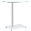 vidaXL U-Shaped Side Table Transparent 45x30x58 cm Tempered Glass