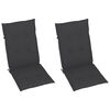 vidaXL Rocking Chair with Cushions Grey Solid Acacia Wood