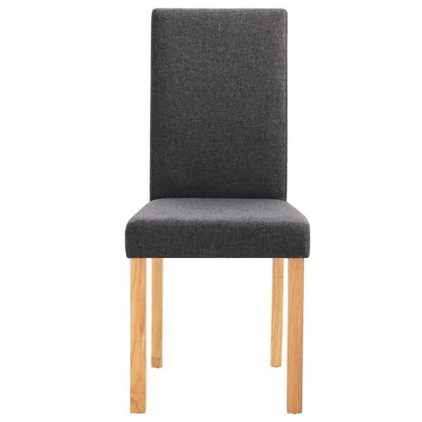 vidaXL Dining Chairs 2 pcs Dark Gray Fabric