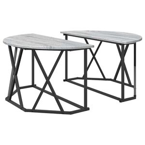 vidaXL Coffee Table Grey sonoma 80 x 80 x 42 cm