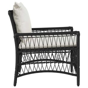 vidaXL Garden Chair Black 60 x 70 x 78cm Poly Rattan