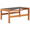 vidaXL Garden Chair with Footrest Solid Eucalyptus Wood and Textilene