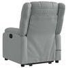 vidaXL Electric Stand up Massage Recliner Chair Light Grey Fabric