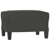 vidaXL Sofa Chair with Footstool Dark Grey 60 cm Microfibre Fabric