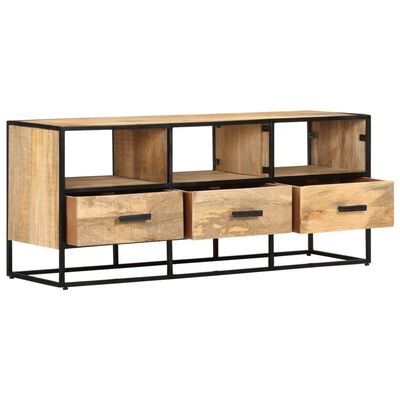 vidaXL TV Cabinet 110x30x45 cm Rough Mango Wood