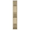 vidaXL Book Cabinet Room Divider Sonoma Oak 100x24x155 cm Engineered Wood