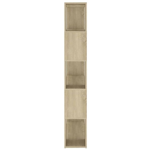 vidaXL Book Cabinet Room Divider Sonoma Oak 100x24x155 cm Engineered Wood