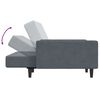 vidaXL 2-Seater Sofa Bed with Footstool Dark Grey Velvet