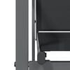 vidaXL 3 Piece Garden Dining Set Black Textilene and Steel
