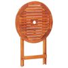 vidaXL 3 Piece Folding Outdoor Dining Set Solid Eucalyptus Wood