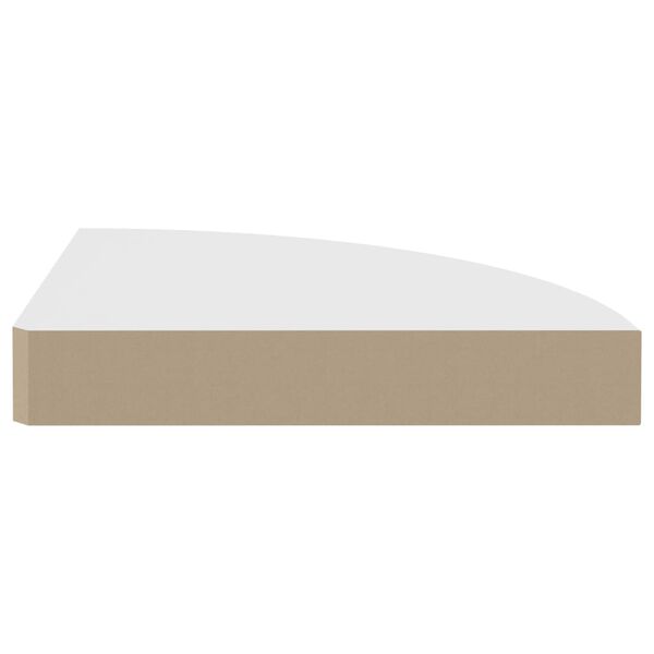 vidaXL Floating Corner Shelf White 25x25x3.8 cm MDF