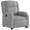vidaXL Stand up Recliner Chair Light Grey Fabric